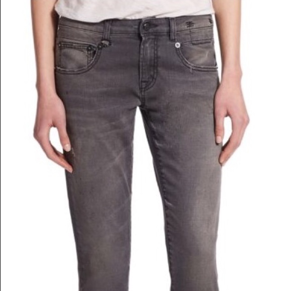 R13 Boy Skinny Jean in Grey Orion